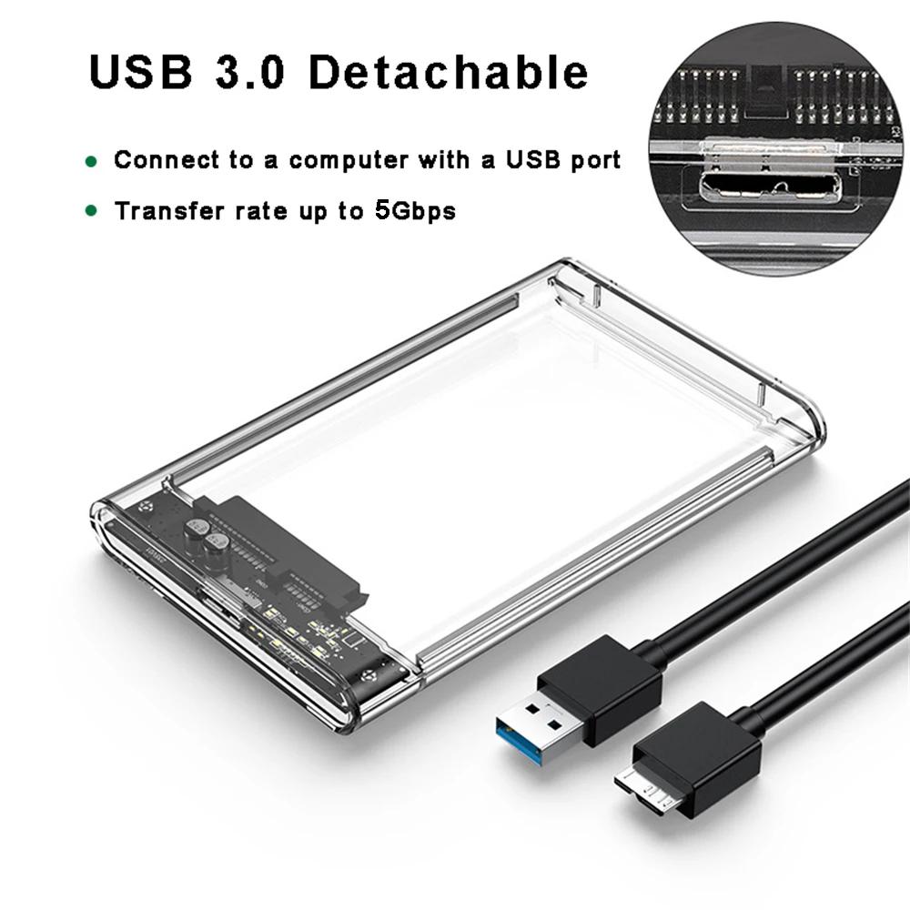 ϵ ũ ڽ USB 3.0 C Ÿ 3.1 SATA ϵ ũ ̽, 2.5 ġ HDD SSD   Ŭ ϵ ̺ ũ ڽ